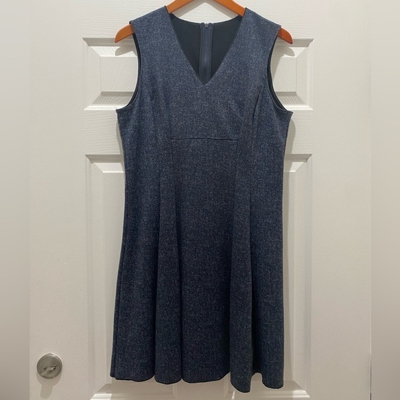 2/$15 🥑 Navy Blue A Line Dress, L - Picture 1 of 4